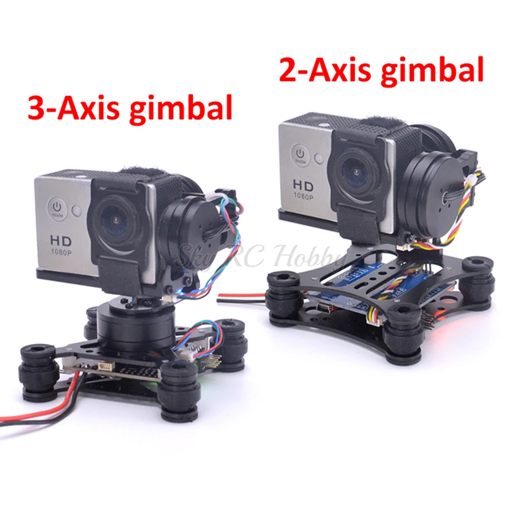 خفيفة الوزن 2-محور/3-محور فرش  - مراجعة Drone Gimbal For Gopro وسعره