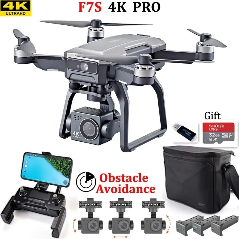 طائرة بدون طيار SJRC F7s 4K PR - مراجعة Drone Gimbal 3 Axis وسعره