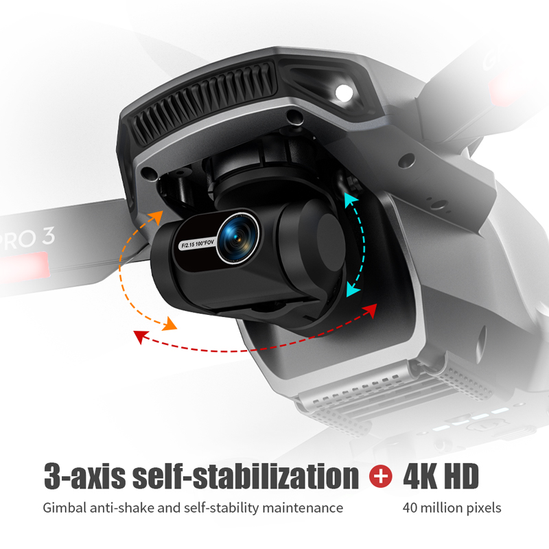 L106 Pro 3 طائرة بدون طيار 5G  - مراجعة Drone Gimbal 2 Axis وسعره