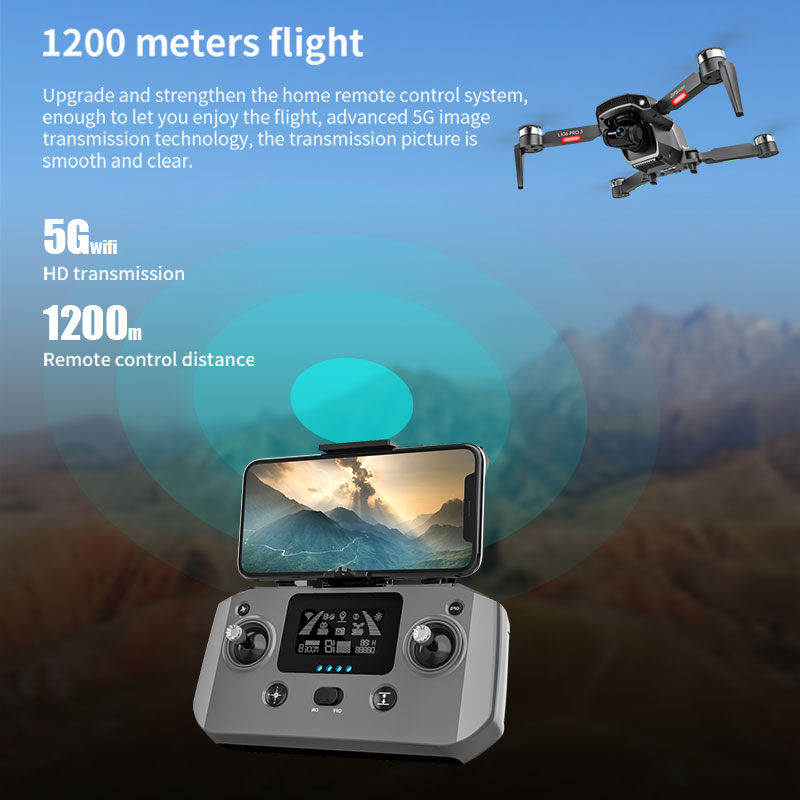 L106 Pro 3 طائرة بدون طيار 5G  - مراجعة Drone Gimbal 2 Axis وسعره